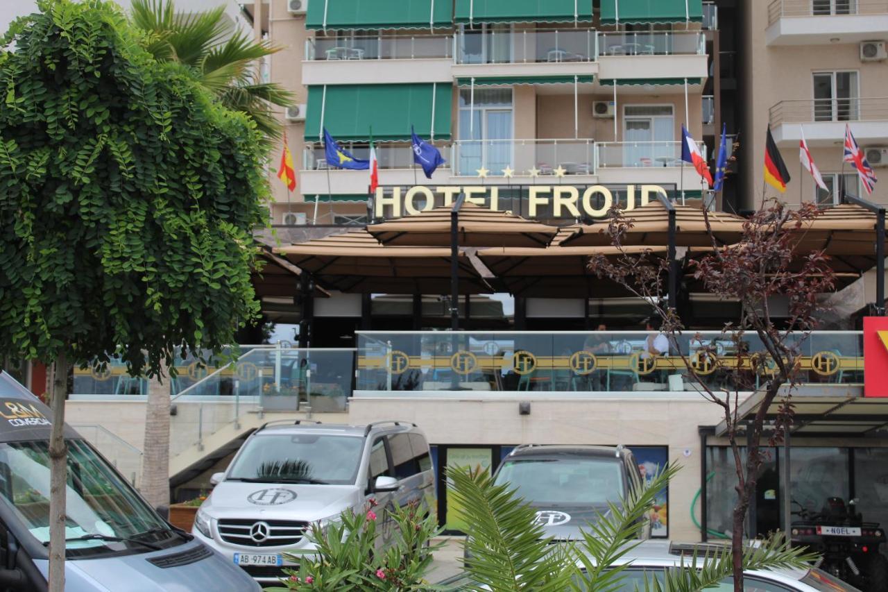 Hotel Frojd - Beach Front Resort Shëngjin Exteriör bild